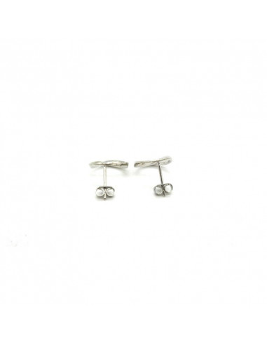 Pendientes plata rodiada círculo 12mm presión