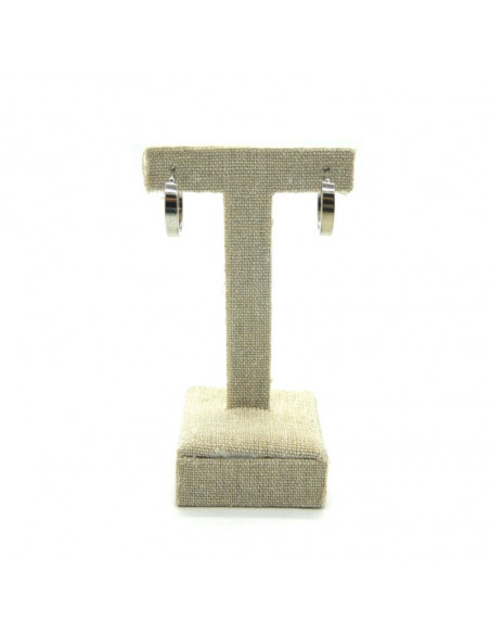Aros tubo cuadrado plata 19 mm