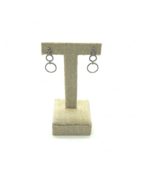 Pendientes círculos ascendente círconitas y chatón 3cm