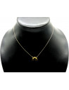Gargantilla colgante arco iris oro 18k - 44 cm