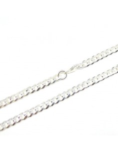 Cadena de plata maciza barbada 60cm 6mm 2