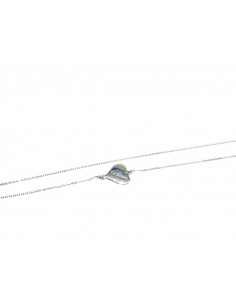 Gargantilla corazón "Te quiero" oro blanco 18k - 42 cm 2