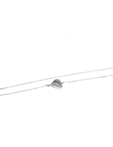 Gargantilla corazón "Te quiero" oro blanco 18k I Orocash Joyería
