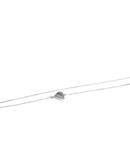 Gargantilla corazón "Te quiero" oro blanco 18k I Orocash Joyería