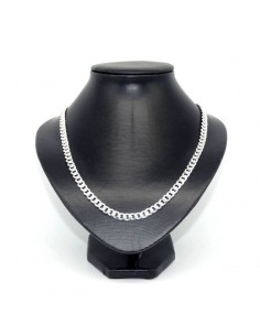 Cadena de plata maciza barbada 60cm 6mm